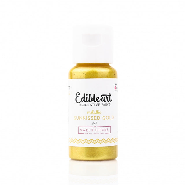 Edible Art Sunkissed Gold Metallic Food Paint, 15ml