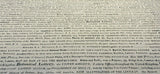 Script Botanical Lottery Sepia Written Cotton Blend Fabric - Natural With Black Script, 57" Width (1 Yard)