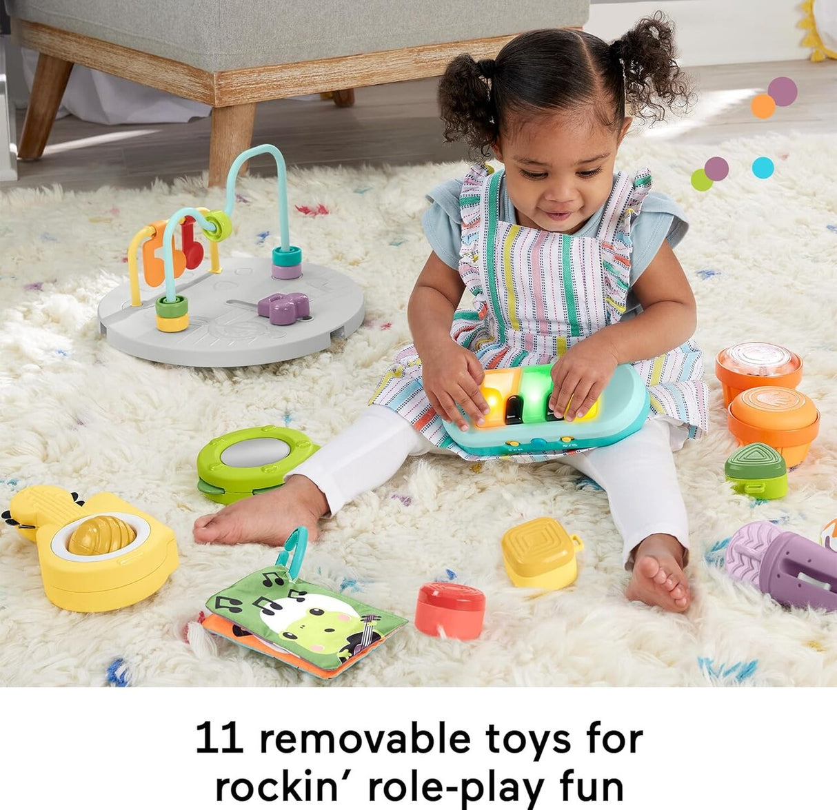 Fisher-Price HNR23 3-in-1 Hit Wonder Activity Center – Interactive Play for Ages 4–9 Months