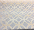 P Kaufmann Sheer Polyester Fabric - Ivory Gold Fretwork, 54" Width (1 Yard)