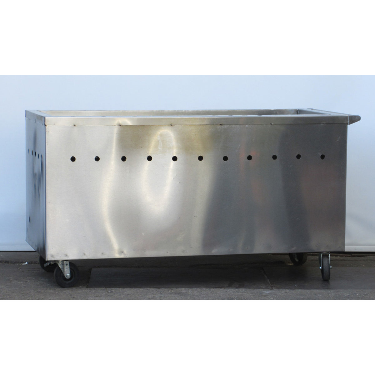 Custom Hot Food Mobile Steam Table, Gas, Open Well, Used As Demo
