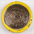 Yellow and Silver Foiled 2-Hole Coconut Button - 74L/47mm