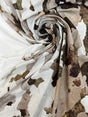 Printed Polyester Lightweight Brown Beige Abstract
