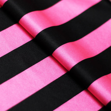 Lucky Stripes Polyester Spandex Fabric - Multi-Color 1" Wide Stripes, 58/60" Width (1 Yard)