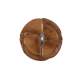 Lacquered Natural Leather Button - 36L/23mm