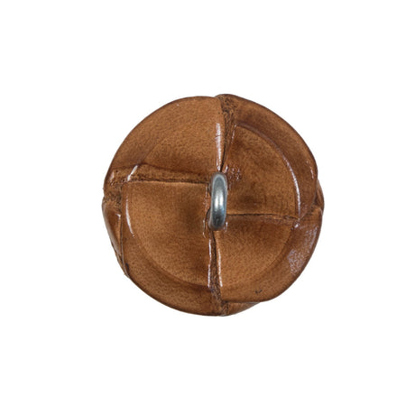 Lacquered Natural Leather Button - 36L/23mm