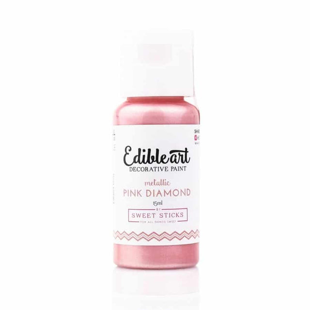 Edible Art Pink Diamond Metallic Food Paint, 15ml