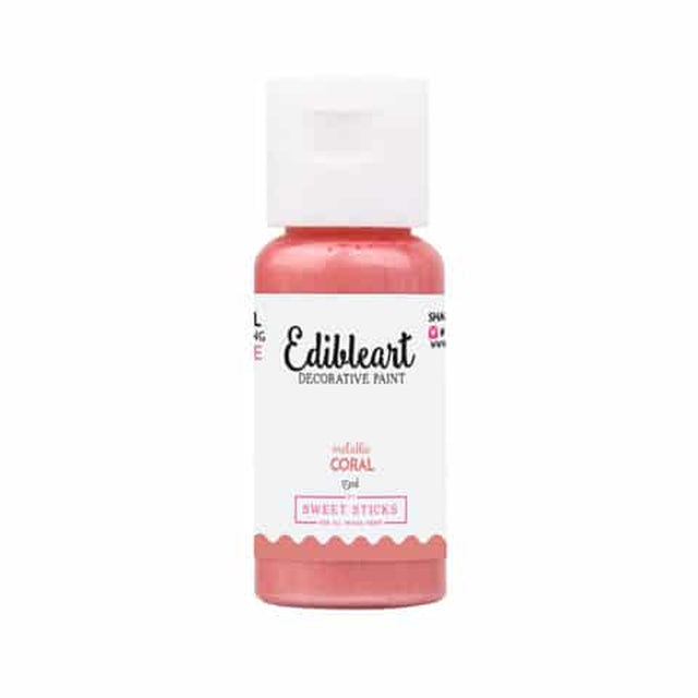 Edible Art Coral Metallic Food Paint, 15ml