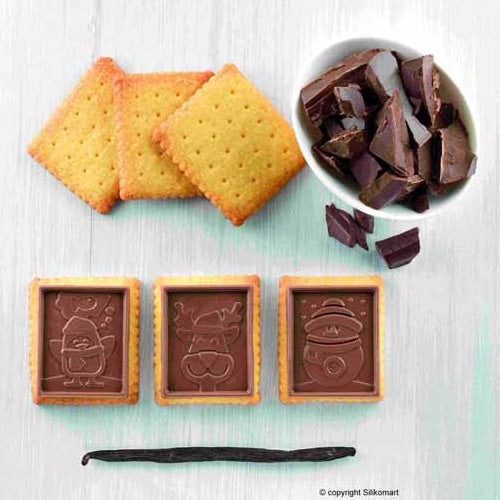 Silikomart CKC01 Cookie Cutter & Chocolate Mold Kit, Snowman