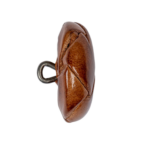 Lacquered Natural Leather Button - 45L/29mm