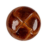 Lacquered Natural Leather Button - 45L/29mm