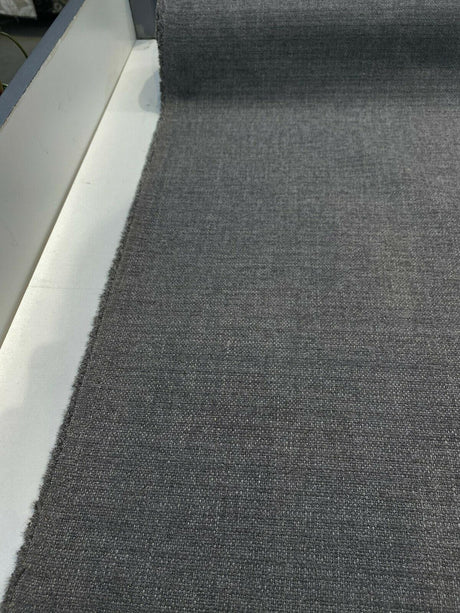 Zenith Charcoal Gray Belgian Upholstery Drapery Fabric - Charcoal Gray, 59" Width (1 Yard)