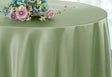 Round Heavy Duty Satin Tablecloth 132 Sage Green