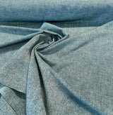 Mitchelle Soft Chenille Upholstery Fabric - Teal Ocean Heathered Solid, 54" Width (1 Yard)