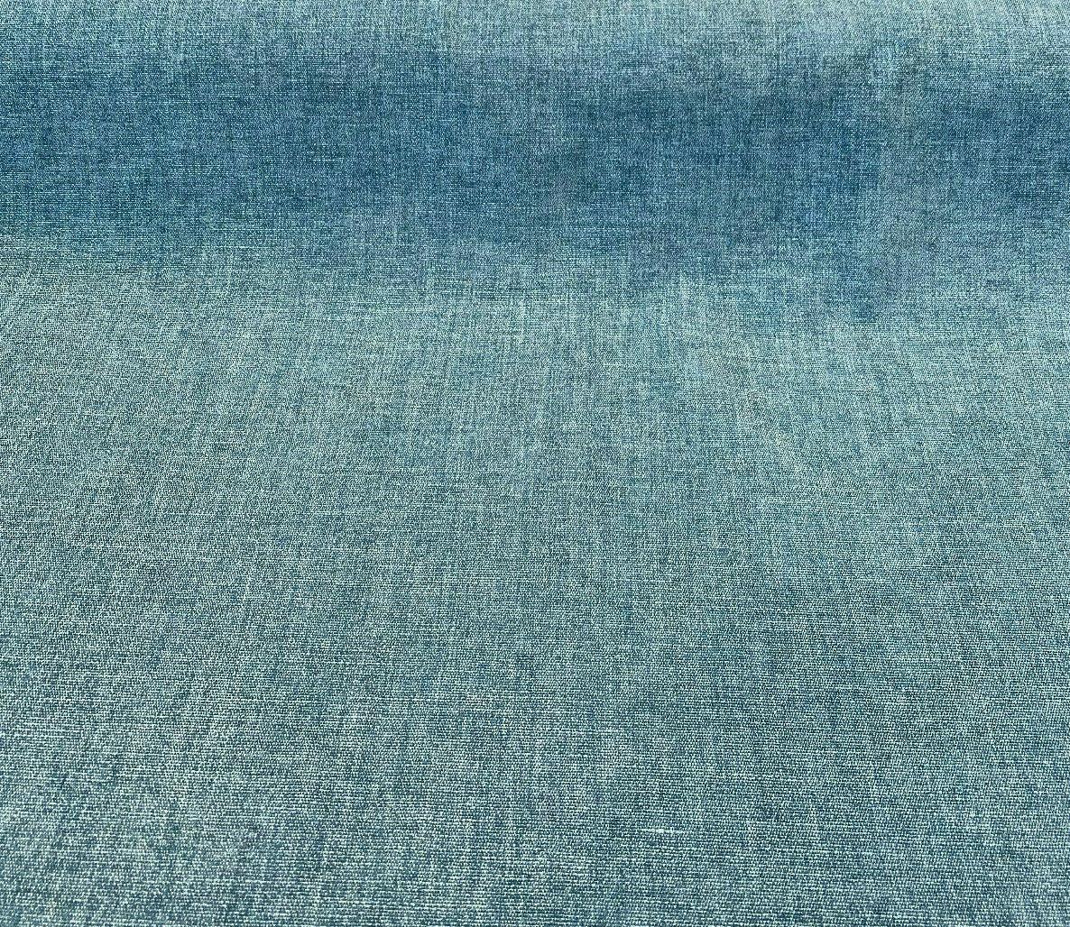 Mitchelle Soft Chenille Upholstery Fabric - Teal Ocean Heathered Solid, 54" Width (1 Yard)
