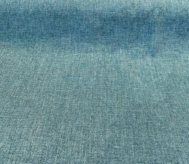Mitchelle Soft Chenille Upholstery Fabric - Teal Ocean Heathered Solid, 54" Width (1 Yard)