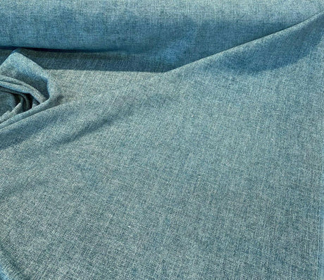 Mitchelle Soft Chenille Upholstery Fabric - Teal Ocean Heathered Solid, 54" Width (1 Yard)