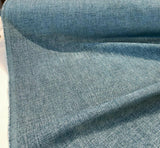 Mitchelle Soft Chenille Upholstery Fabric - Teal Ocean Heathered Solid, 54" Width (1 Yard)