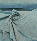 Mitchelle Soft Chenille Upholstery Fabric - Teal Ocean Heathered Solid, 54" Width (1 Yard)