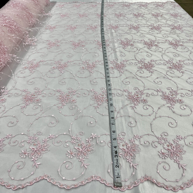 Beaded Embroidered Lace Mesh