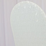 1 Piece Ivory Sequin Spandex Chair Cover Stretch Fit for Banquet Seating