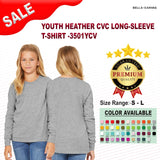 Bella + Canvas® Youth Heather CVC Crewneck Long Sleeve T-Shirt