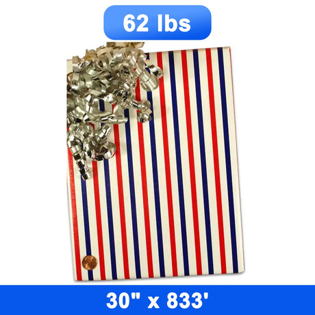Classic Striped Wrapping Paper 30" x 833' Roll 62 lbs