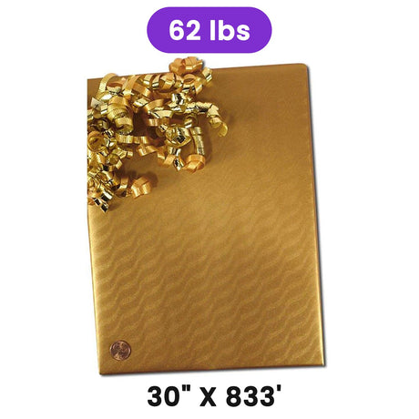 Sand Dunes Embossed Metallic Wrapping Paper 30" x 833" Jumbo Roll