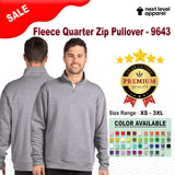 Next Level® Long Sleeve Fleece Quarter-Zip Pullover