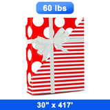 Classic Striped Gift Wrap 30" x 417' Roll 60 lbs