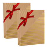 30''x417' Gold Dot & Stripe Reversible Designs for the Ultimate Holiday Look
