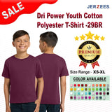 Jerzees® Dri Power Youth Cotton Polyester Crewneck Short Sleeve T-Shirt