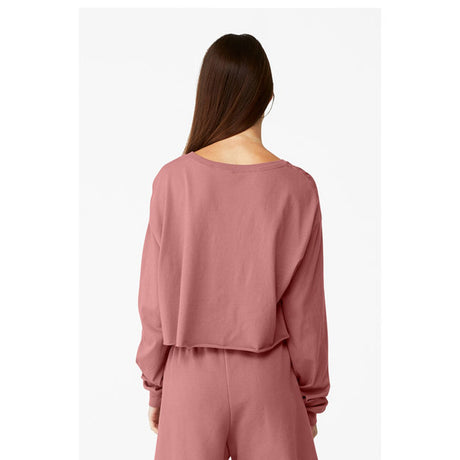 BELLA + CANVAS Bella + Canvas Ladies Cropped Long Sleeve T Shirt in Black