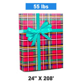 Plaid Christmas Wrapping Paper Tartan 24 ''x 208 '