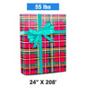 Plaid Christmas Wrapping Paper Tartan 24 ''x 208 '