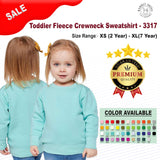 RADYAN® Toddler Fleece Crewneck Sweatshirt - 3317