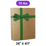 Pure Kraft Embossed Metallic Wrapping Paper 26" x 417" Roll