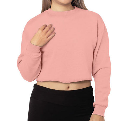 Bayside ® Ladies Usa Made Cropped Crewneck Sweatshirt