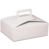 Reusable Flat Take Out Box with Handle 9" x 7" x 3"