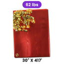 Red Watercolor Embossed Metallic Wrapping Paper 30" x 417" Roll