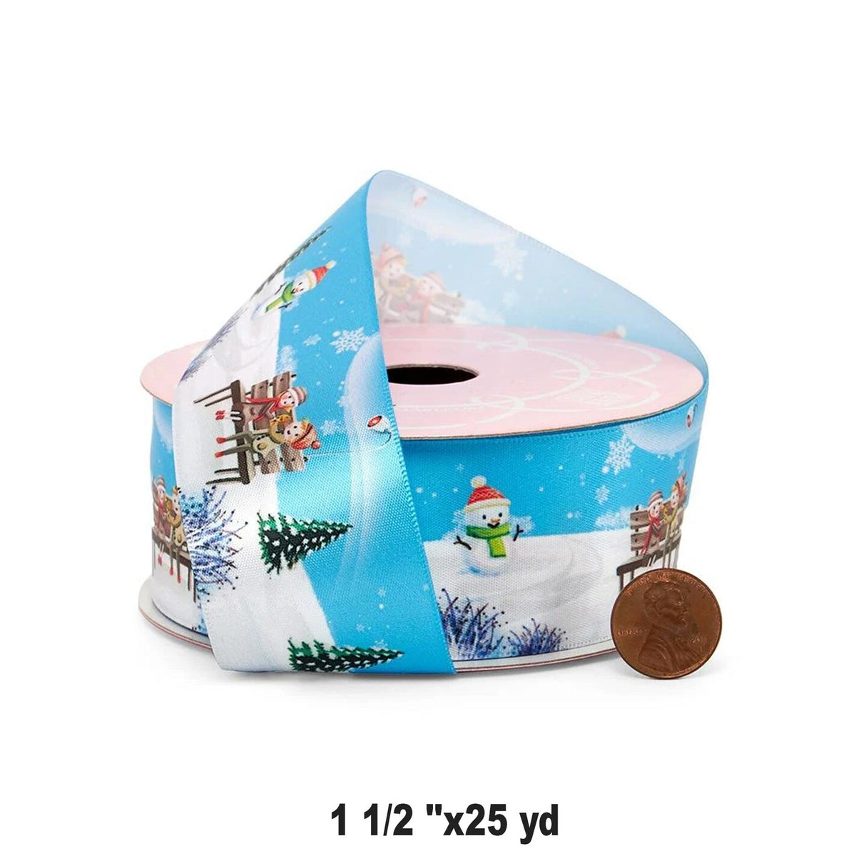 Christmas festival Satin Ribbon 25 Yards x 1.5 Inches 1 Roll