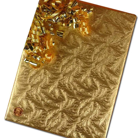 Copper Feather Embossed Metallic Wrapping Paper 30" x 833" Jumbo Roll