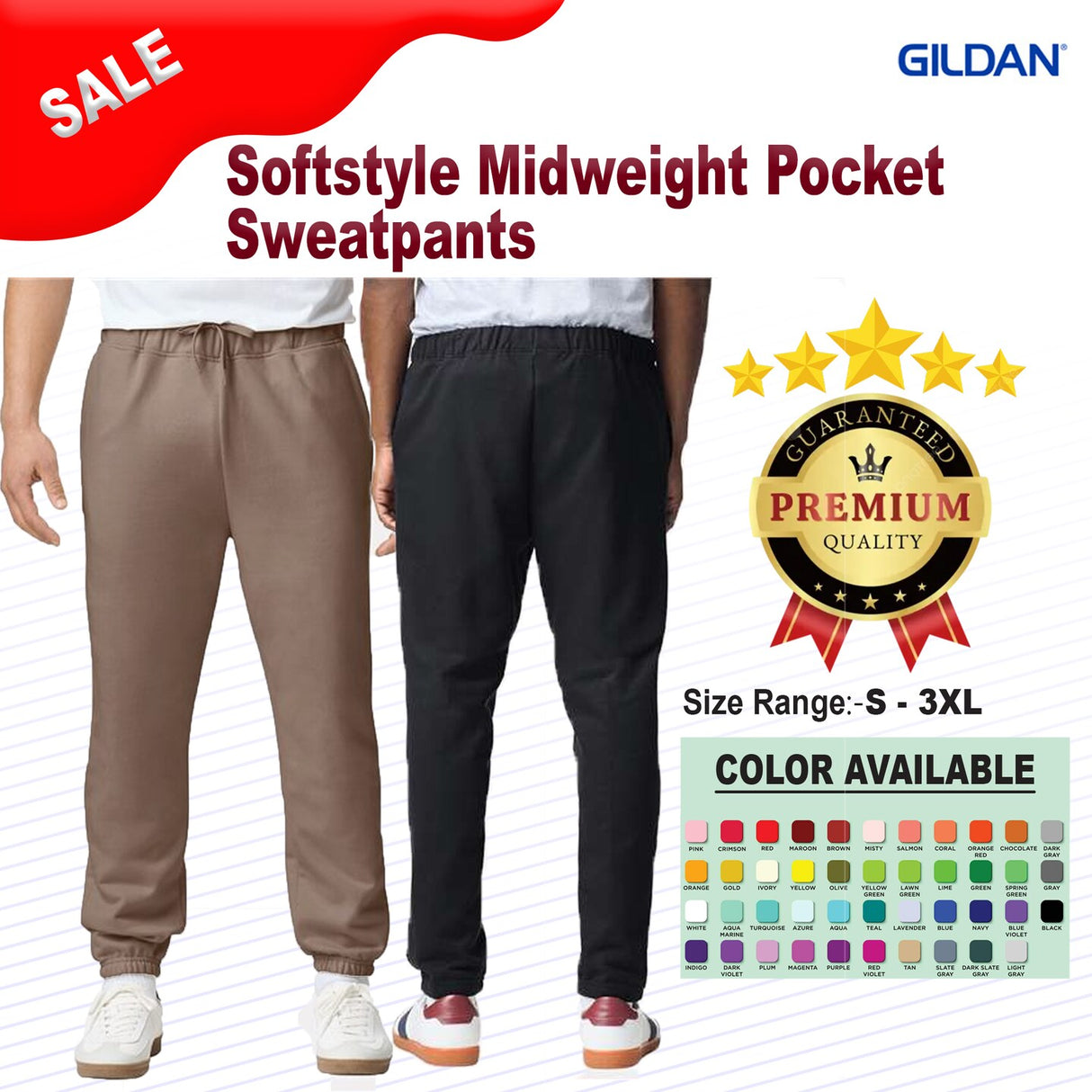 Gildan® Softstyle Midweight Pocket Sweatpants