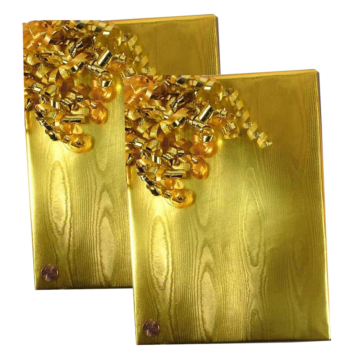 Gold Watercolor Embossed Metallic Wrapping Paper 30" x 417" Roll