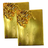 Gold Watercolor Embossed Metallic Wrapping Paper 30" x 417" Roll