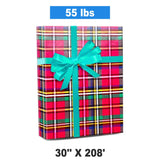 Plaid Christmas Wrapping Paper Tartan 30 ''x208 '