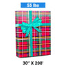 Plaid Christmas Wrapping Paper Tartan 30 ''x208 '