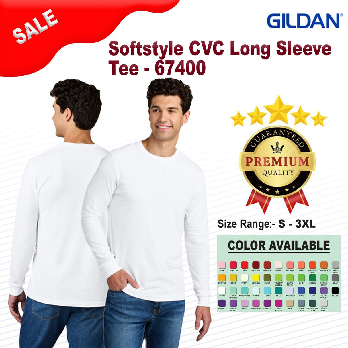 Gildan® Softstyle CVC Long Sleeve Tee