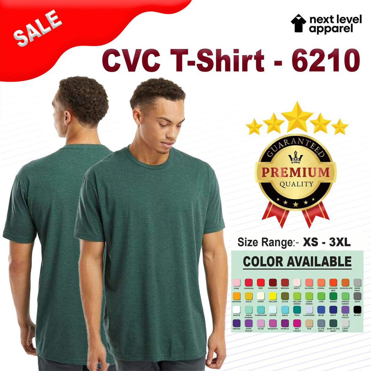 Next Level® CVC Short Sleeve Crewneck T-Shirt