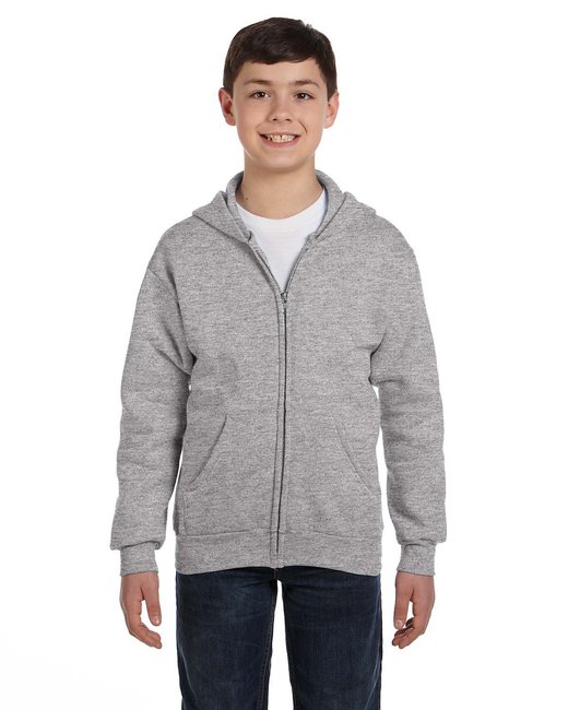 Hanes® Youth Full-Zip Hooded Sweatshirt